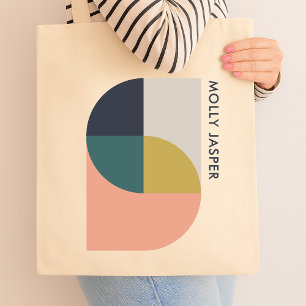 Bolsa Tote Minimalista Geométrico Elegante da Abstrato