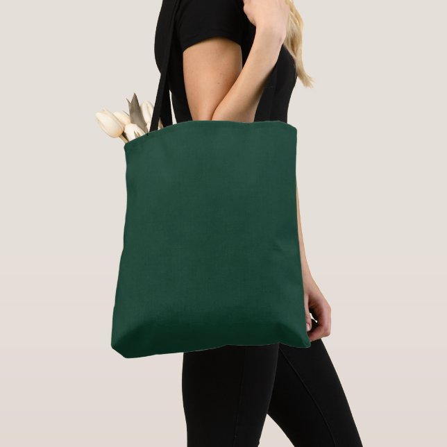Bolsa Tote Minimalista Verde Escuro  (Close Up)