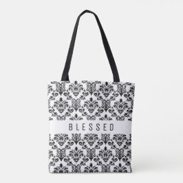 Bolsa Tote Mínimo BESSED, floral preto