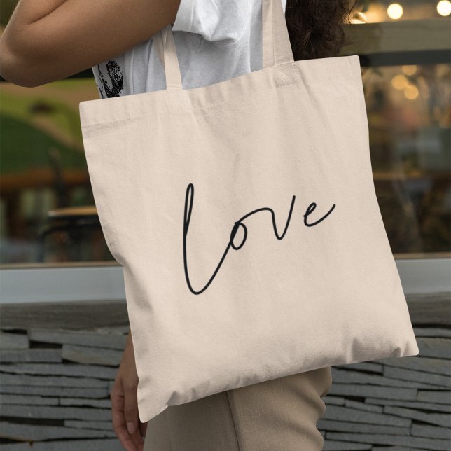 Bolsa Tote Mínimo de amor (Criador carregado)