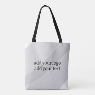 Bolsa Tote Mínimo de texto do logotipo de abstrato de cor ver