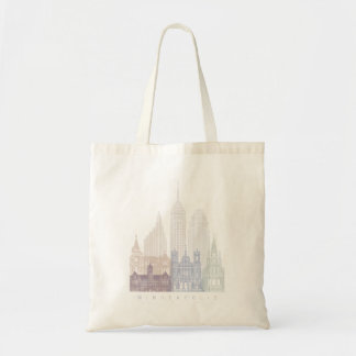 BOLSA TOTE MINNEAPOLIS SKYLINE POSTER PASTEL