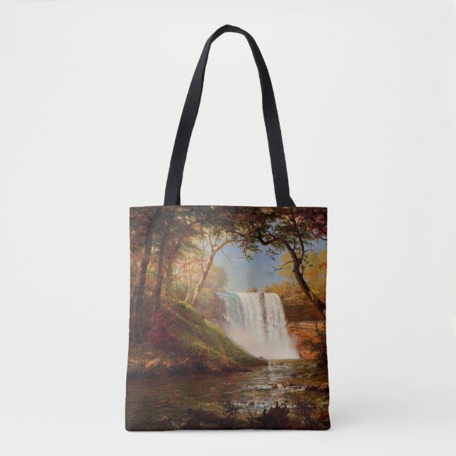 Bolsa Tote Minnehaha Falls, arte de Albert Bierstadt (Frente)