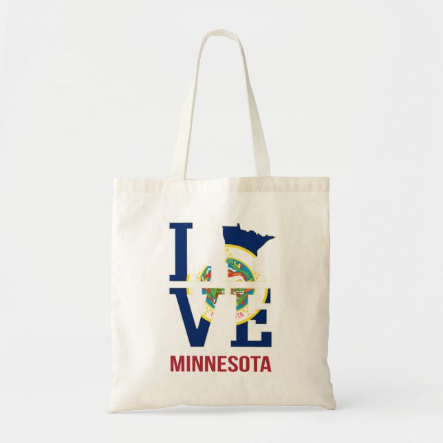 Bolsa Tote Minnesota State USA Love (Frente)