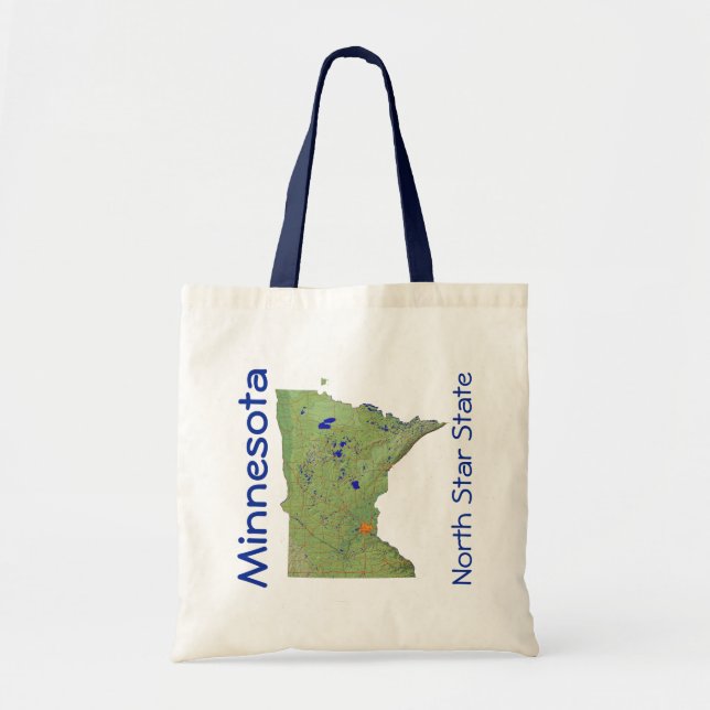Bolsa Tote Minnesotan Map Bag (Frente)