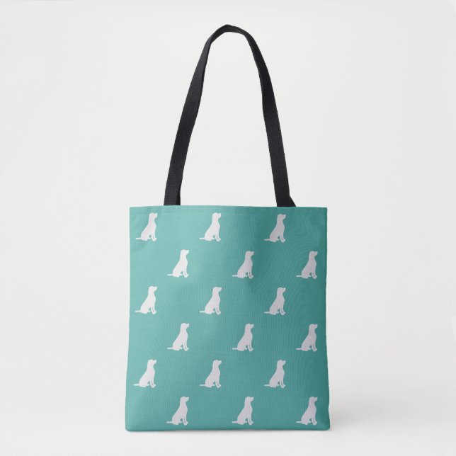 Bolsa Tote Mint Labrador Retriever Dog Patterno (Frente)