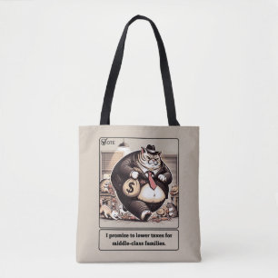Bolsa Tote Mischievous Meows: O Político Do Gato Crafado