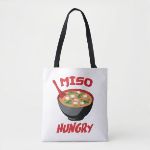 Bolsa Tote Miso Hungry Funny Comida Kawaii
