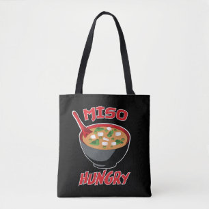 Bolsa Tote Miso Hungry Funny Comida Kawaii