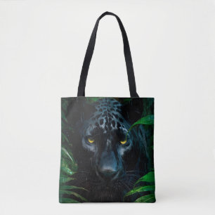 Bolsa Tote Misteriosa Design da selva de pântano preto