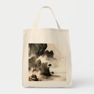 Bolsa Tote Mística Raposa da Primavera Montanha Minimalista Z