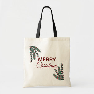Bolsa Tote Misto de Visgo de Natal Moderno e Alegre