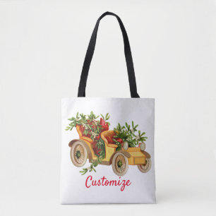 Bolsa Tote Mistura de Natal do carro vintage Thunder_Cove
