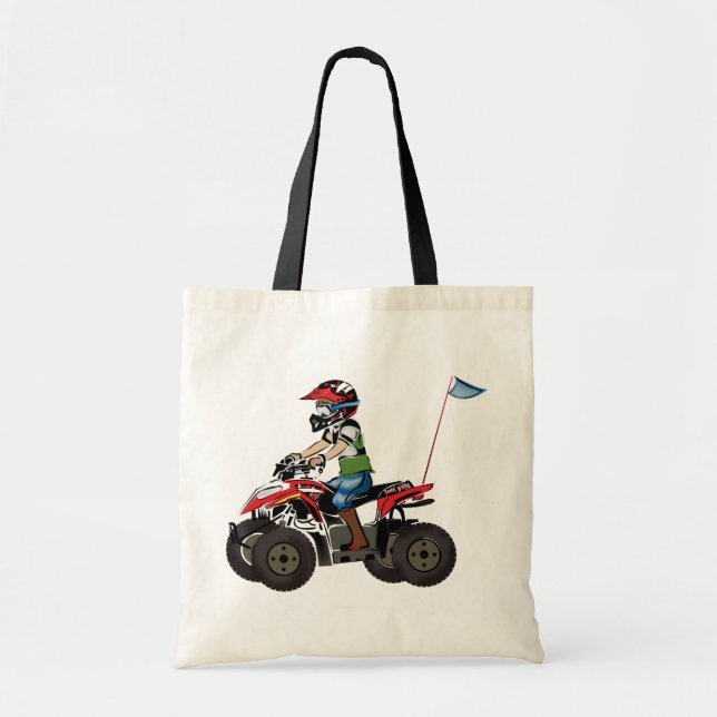 Bolsa Tote Miúdo vermelho e preto de ATV (Frente)