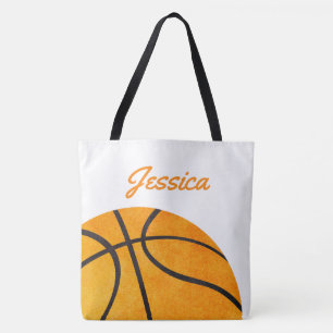 Bolsa Tote Miúdos alaranjados personalizados basquetebol das
