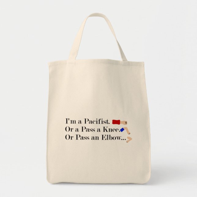 Bolsa Tote MMA Pacifist Humor Design (Frente)