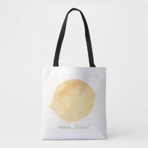 Bolsa Tote Mmm...limão de aquarela