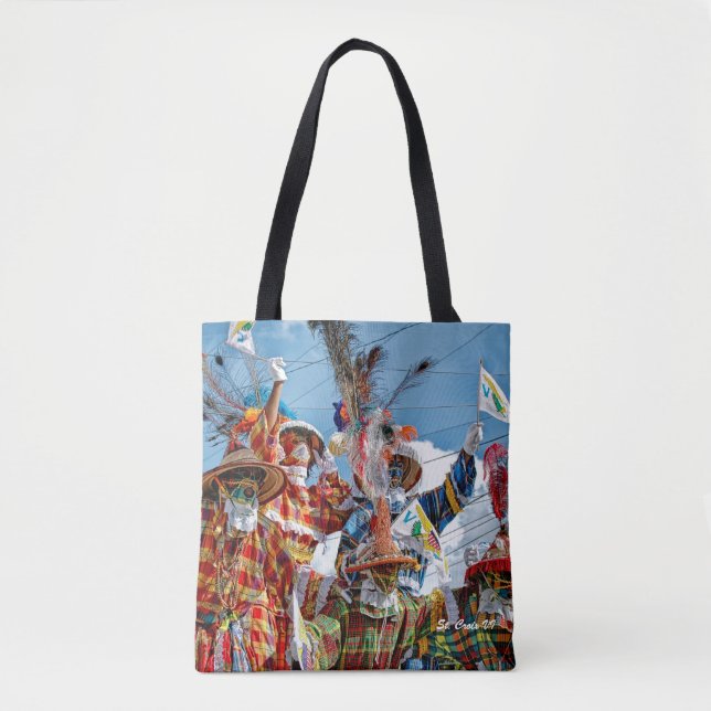Bolsa Tote Mocko Jumbies Ilhas Virgens Ruas. Croix VI (Frente)