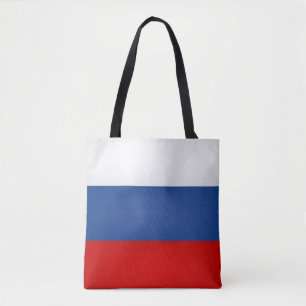 Bolsa Tote Moda da Bandeira da Rússia Legal