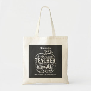 Bolsa Tote Moda de maçã de professores de chalkboard