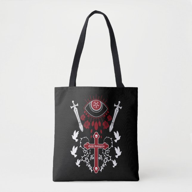 Bolsa Tote Moda do tronco Posto do gótico (Frente)