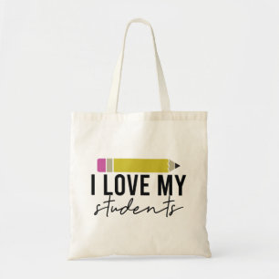 Bolsa Tote Moda Mostra Apreciação com 'Eu Amo Meus Alunos'