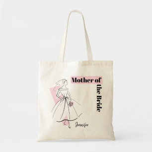 Bolsa Tote Moda Noiva Rosa Mãe do Orçamento da Noiva