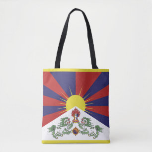 Bolsa Tote Moda para viagem do Tibete e Bandeira do Tibete / 