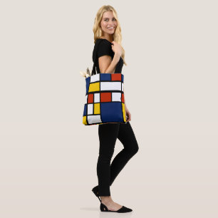 Bolsa Tote modelo bauhaus pintura de arte geométrica abstrato