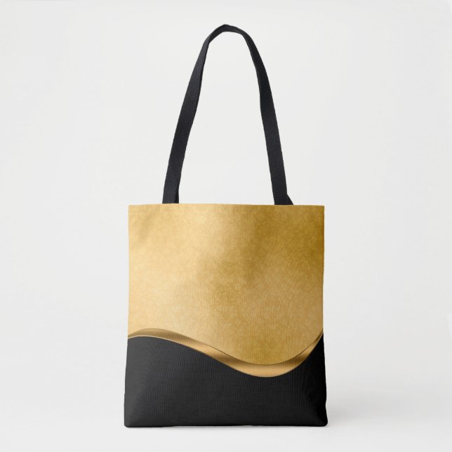 Bolsa Tote modelo de amortecimento de ornamento Dourado (Frente)