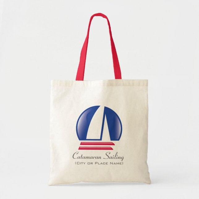 Bolsa Tote Modelo de Catamaran Sail_Pontoon Racing_BlueMoon (Frente)