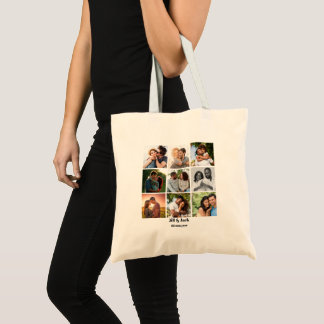 Bolsa Tote Modelo de Colagem de Fotos 9 Personalizada para Ca