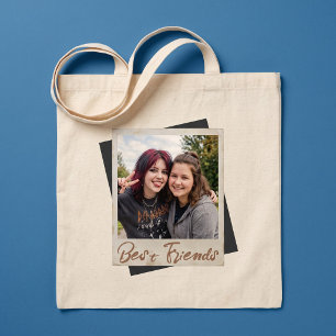Bolsa Tote Modelo de Foto de Melhores Amigos Polaroid