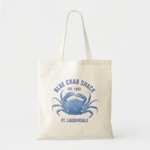 Bolsa Tote Modelo de Ilustração de Caranguejo Azul