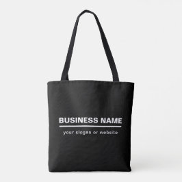 Bolsa Tote Modelo de Nome de Negócios Moderno e Ousado | P&B