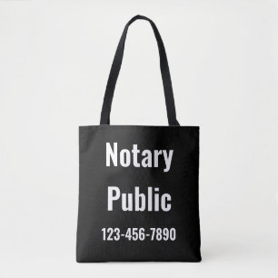 Bolsa Tote Modelo de Número de Telefone Branco Negro Público 