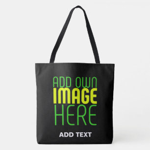 BOLSA TOTE MODELO DE TEXTO DE IMAGEM NEGRA SIMPLES EDITÁVEL M