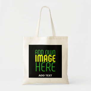 BOLSA TOTE MODELO DE TEXTO DE IMAGEM NEGRA SIMPLES EDITÁVEL M