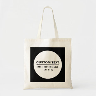 Bolsa Tote Modelo de texto personalizável simples e negrito