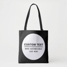 Bolsa Tote Modelo de texto personalizável simples e negrito