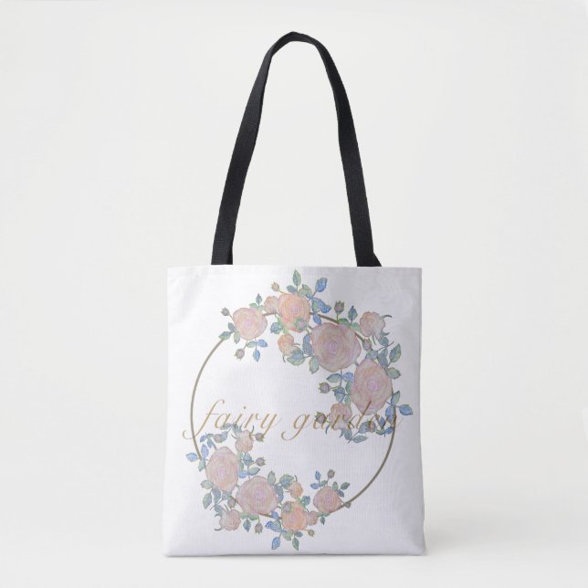 Bolsa Tote Modelo elegante de rosa (Frente)