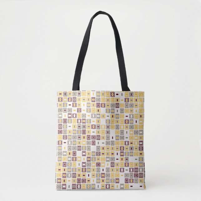 Bolsa Tote Modelo geométrico sem costura - ilustração design (Frente)