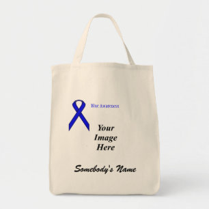 Bolsa Tote Modelo padrão azul da fita por Kenneth Yoncich