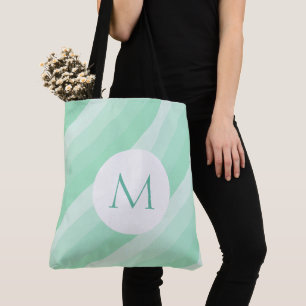 Bolsa Tote Modelo personalizado com pintura verde e riscado m