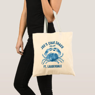 Bolsa Tote Modelo Personalizado de Ilustração de Caranguejo A