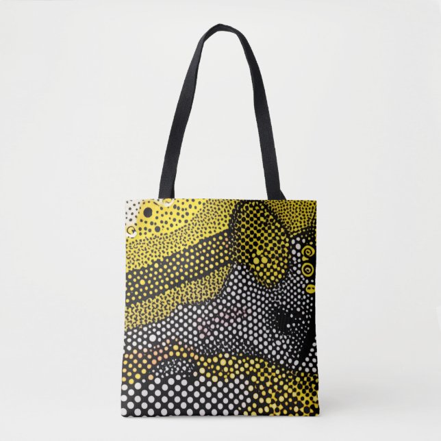 Bolsa Tote Modern Abstract Dot Pattern  (Frente)