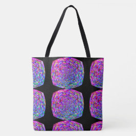 Bolsa Tote MODERN abstract draw in-light-pink-black-blue