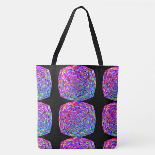 Bolsa Tote MODERN abstract draw in-light-pink-black-blue