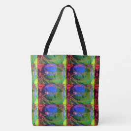 Bolsa Tote MODERN abstract draw in-light-yellow-green-blue
