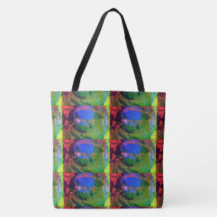 Bolsa Tote MODERN abstract draw in-light-yellow-green-blue